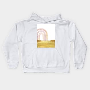 Abstract landscape and rainbow Kids Hoodie